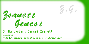 zsanett gencsi business card